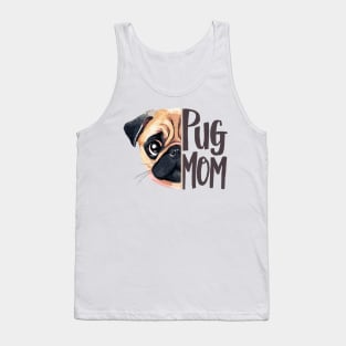 Pug Mom Cute Canine Lover Funny Adorable Dog Lover Tank Top